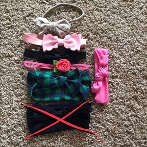 Assortment of baby bows (plaid baby bling bow)